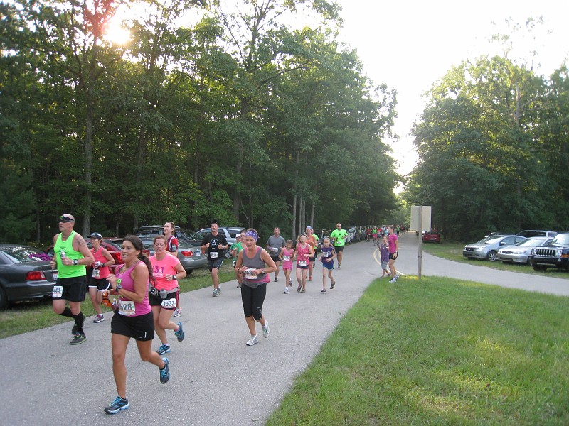 2012 North Country Run HM 0155.JPG - The 2012 North Country Run, a half marathon race through the beautiful Manistee National Forest in Michigan. August 25, 2012 a nice warm day for a run through the hills!